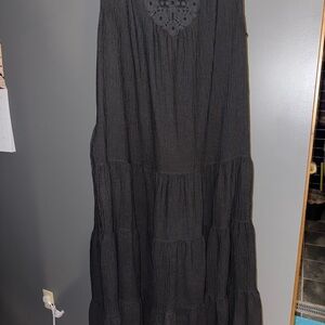 Max Studio Black Dress with Intricate Lace